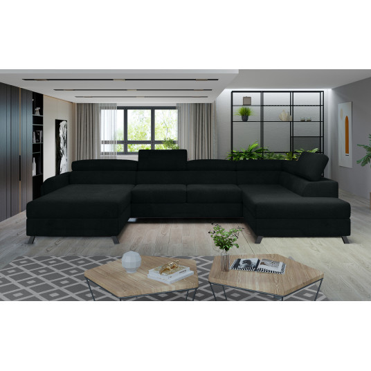 Kampinė sofa Josette su patalynės dėže, audinys Sawana 14
