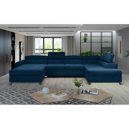  Kampinė sofa Josette su patalynės dėže, audinys Monolith 77 