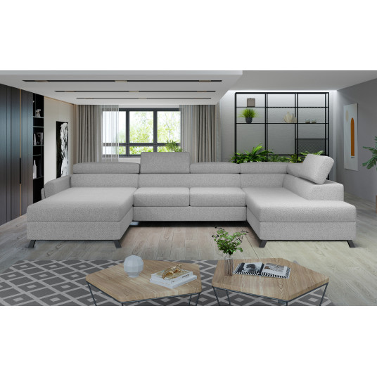 Kampinė sofa Josette su patalynės dėže, audinys Grande 81