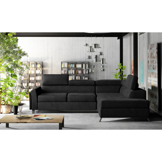  Kampinė sofa Kairos su patalynės dėže, audinys Mat Velvet 99 