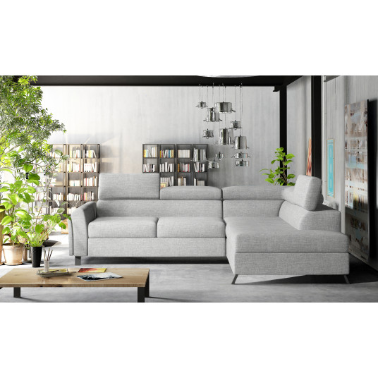 Kampinė sofa Kairos su patalynės dėže, audinys Sawana 21