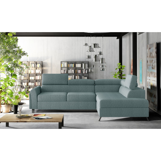 Kampinė sofa Kairos su patalynės dėže, audinys Solar 70