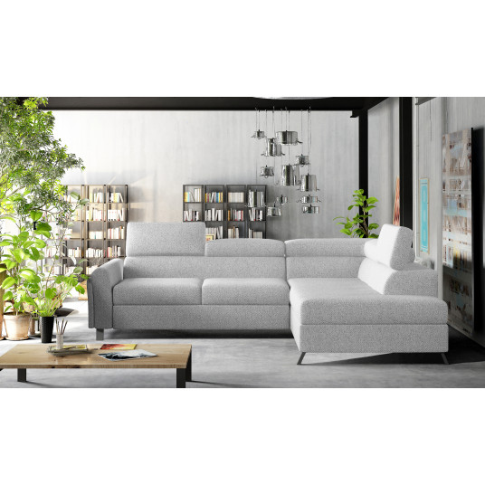 Kampinė sofa Kairos su patalynės dėže, audinys Grande 81
