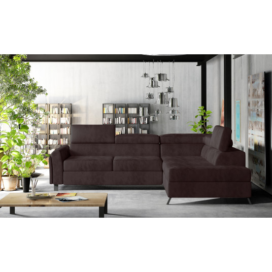  Kampinė sofa Kairos su patalynės dėže, audinys Kronos 06 