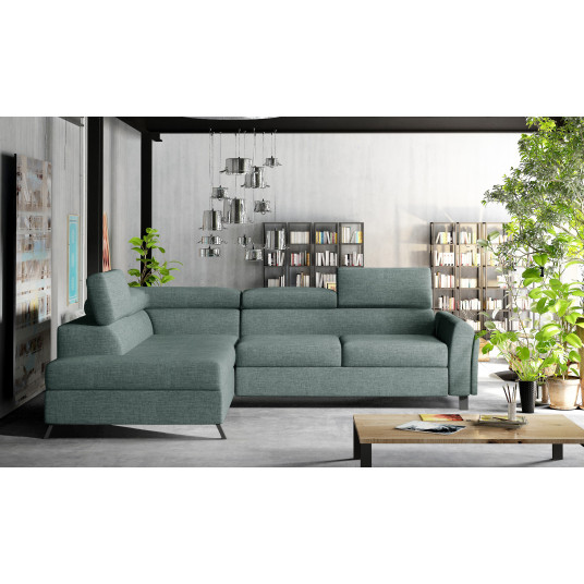  Kampinė sofa Kairos su patalynės dėže, audinys Cover 70 