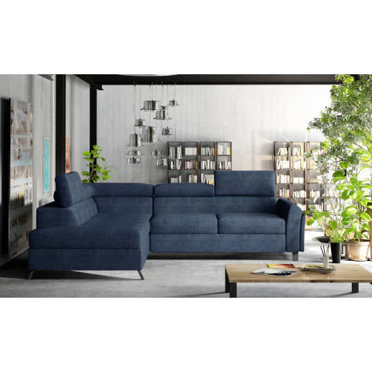 Kampinė sofa Kairos su patalynės dėže, audinys Omega 86