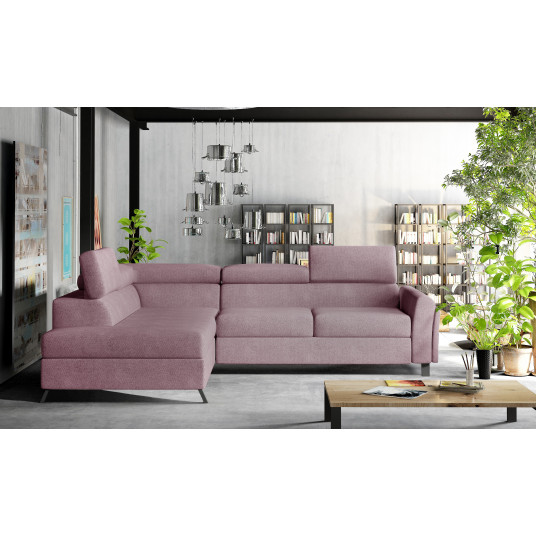 Kampinė sofa Kairos su patalynės dėže, audinys Soro 61