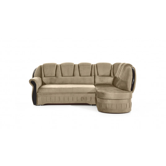 Kampinė sofa Lord su patalynės dėže, audinys Monolith 09