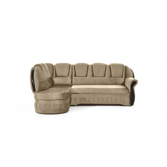 Kampinė sofa Lord su patalynės dėže, audinys Monolith 09