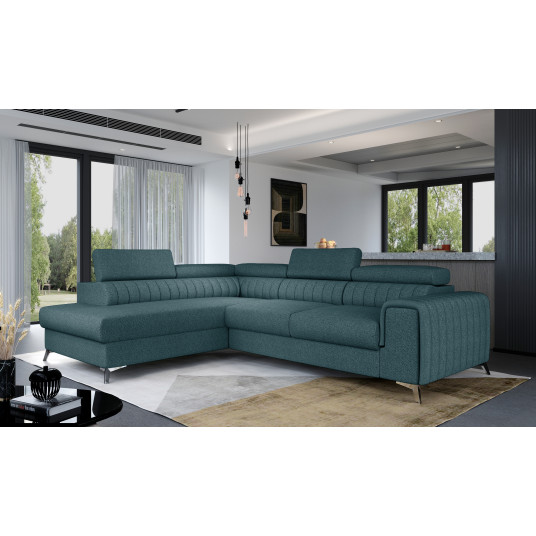 Kampinė sofa Laurence su patalynės dėže, audinys Grande 75