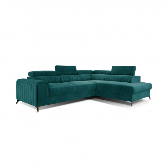 Kampinė sofa Laurence su patalynės dėže, audinys Mat Velvet 75