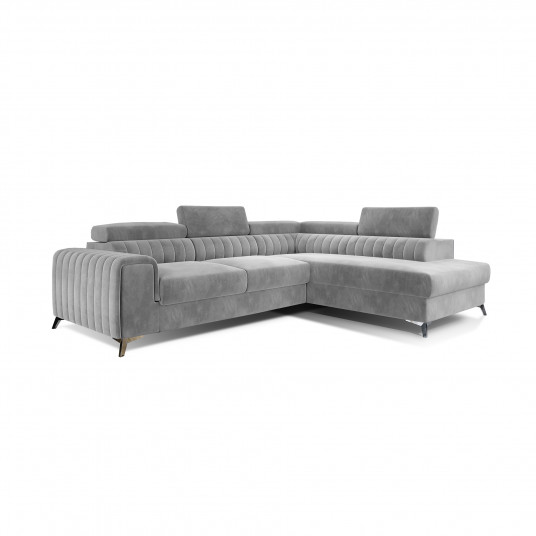 Kampinė sofa Laurence su patalynės dėže, audinys Paros 05