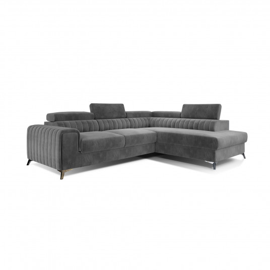 Kampinė sofa Laurence su patalynės dėže, audinys Paros 06