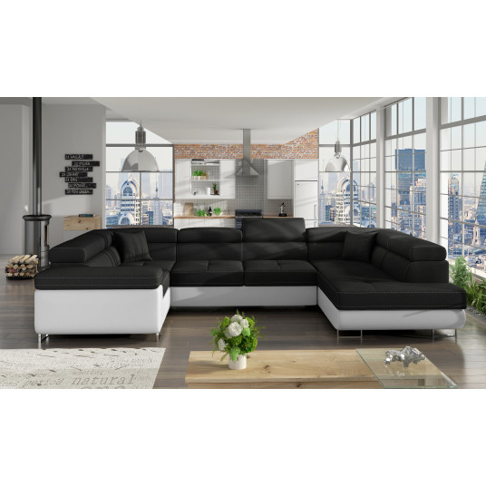 Kampinė sofa Letto su patalynės dėže, audinys Sawana 14, Soft 17