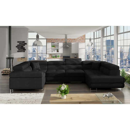 Kampinė sofa Letto su patalynės dėže, audinys Kronos 07