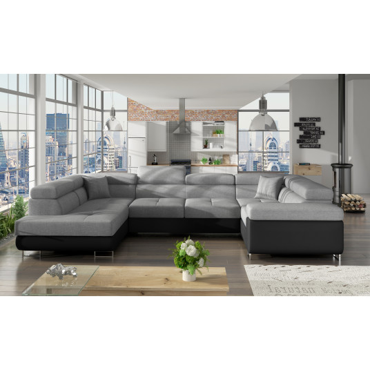 Kampinė sofa Letto su patalynės dėže, audinys Sawana 21, Soft 11