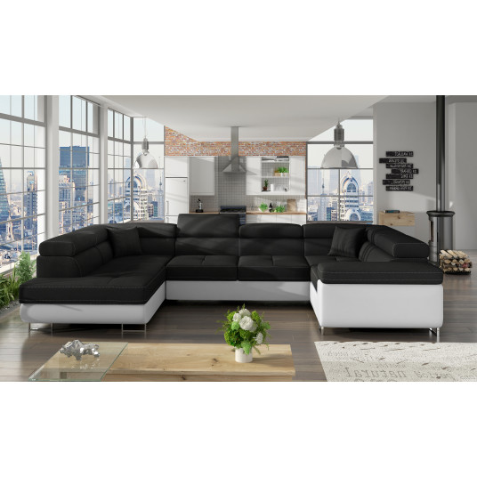 Kampinė sofa Letto su patalynės dėže, audinys Sawana 14, Soft 17