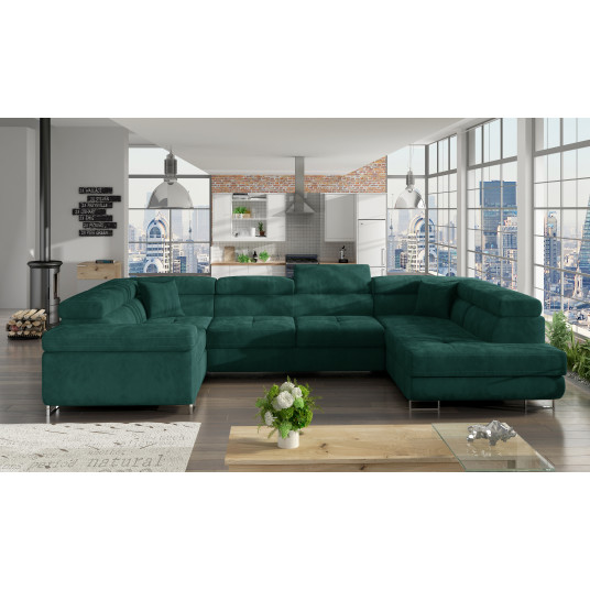  Kampinė sofa Letto su patalynės dėže, audinys Kronos 19 