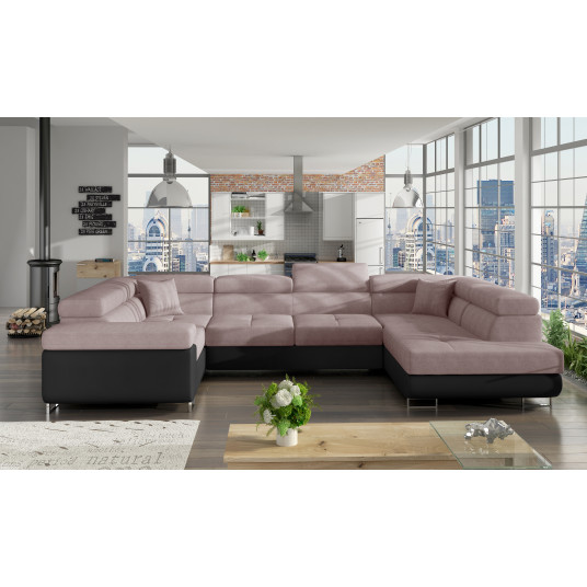  Kampinė sofa Letto su patalynės dėže, audinys Omega 91, Soft 11 