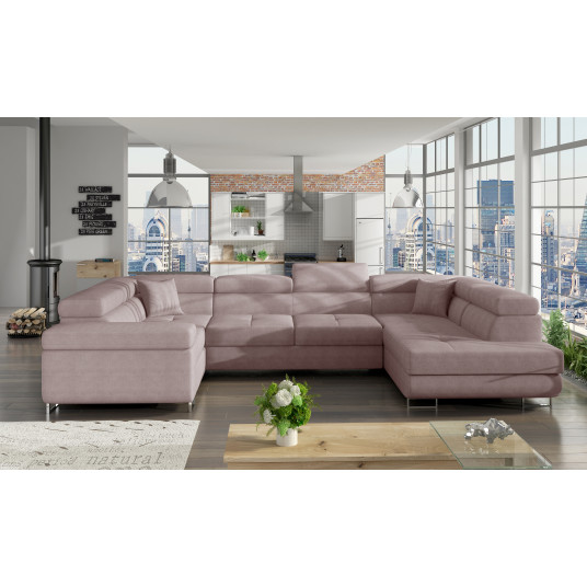  Kampinė sofa Letto su patalynės dėže, audinys Omega 91 