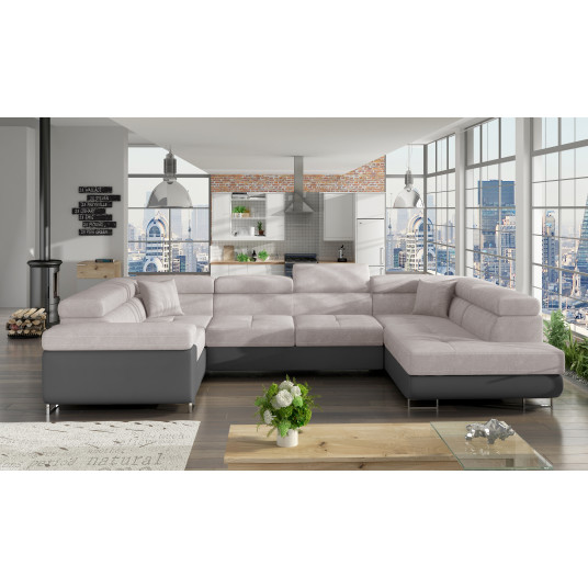  Kampinė sofa Letto su patalynės dėže, audinys Soro 83, Soft 29 