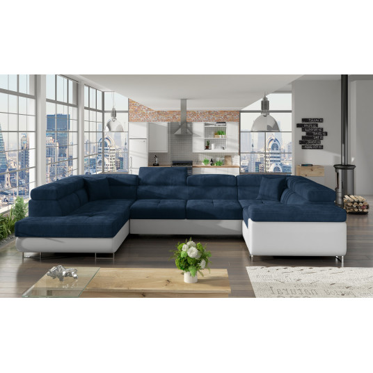  Kampinė sofa Letto su patalynės dėže, audinys Kronos 09, Soft 17 