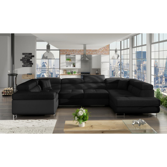  Kampinė sofa Letto su patalynės dėže, audinys Sawana 14, Soft 11 