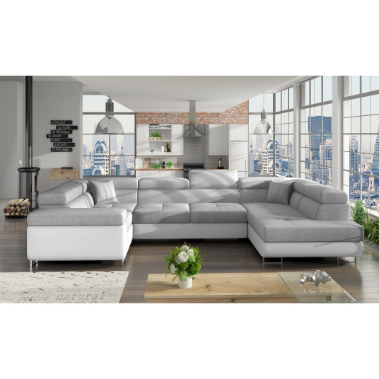  Kampinė sofa Letto su patalynės dėže, audinys Sawana 21, Soft 17 