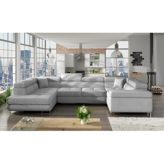  Kampinė sofa Letto su patalynės dėže, audinys Sawana 21 