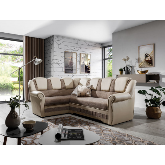 Kampinė sofa Lord_II su patalynės dėže, audinys Berlin 03, Soft 33