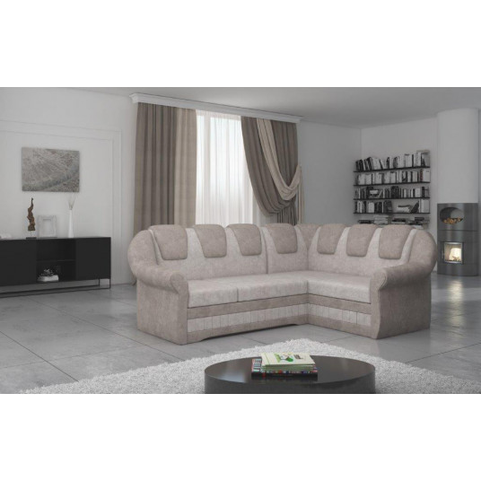 Kampinė sofa Lord_II su patalynės dėže, audinys Dora 21, Dora 22