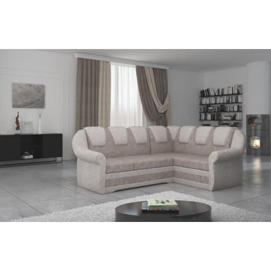  Kampinė sofa Lord_II su patalynės dėže, audinys Dora 22, Dora 21 