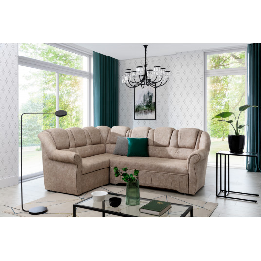 Kampinė sofa Lord_II su patalynės dėže, audinys Dora 21