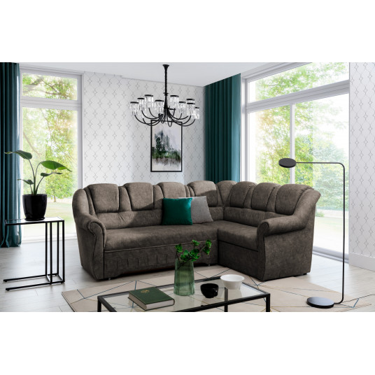 Kampinė sofa Lord_II su patalynės dėže, audinys Dora 26