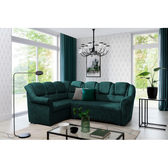 Kampinė sofa Lord_II su patalynės dėže, audinys Dora 85