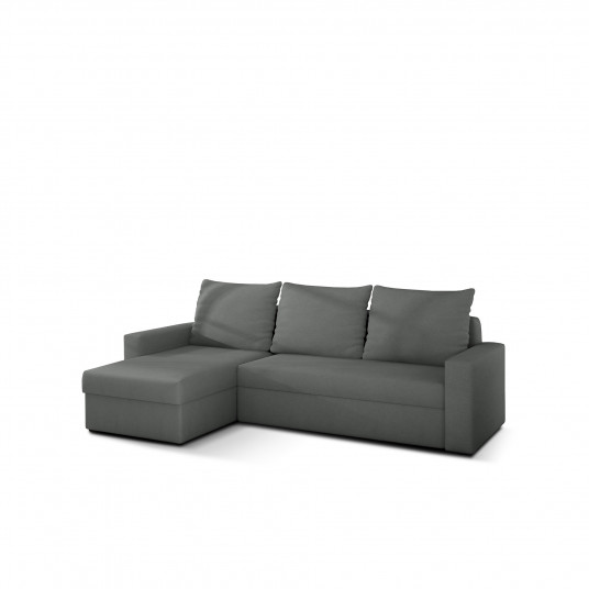 Kampinė sofa Livio su patalynės dėže, audinys Alova 10