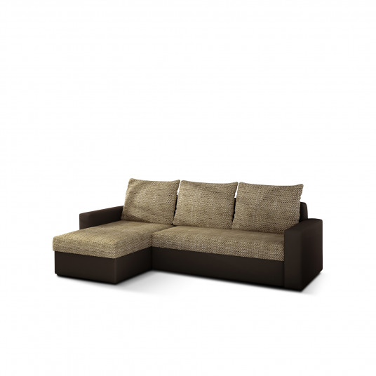 Kampinė sofa Livio su patalynės dėže, audinys Berlin 03, Soft 66