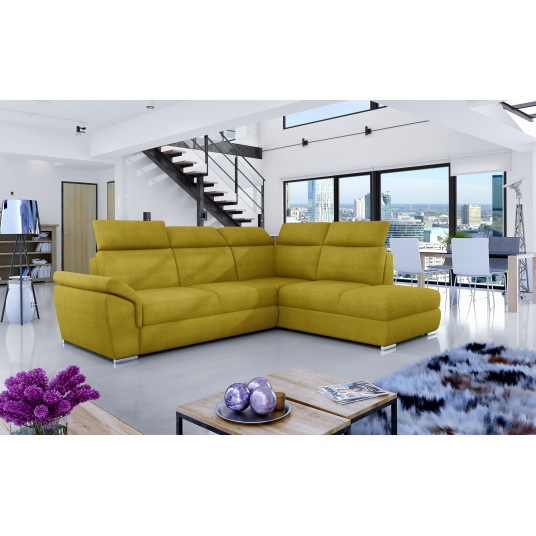 Kampinė sofa Loreto su patalynės dėže, audinys Omega 68