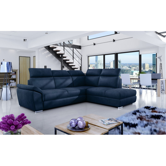Kampinė sofa Loreto su patalynės dėže, audinys Monolith 77