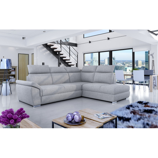Kampinė sofa Loreto su patalynės dėže, audinys Sawana 21