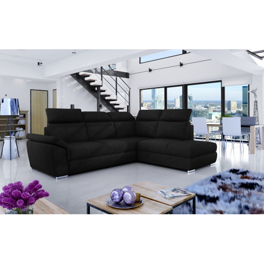 Kampinė sofa Loreto su patalynės dėže, audinys Kronos 07