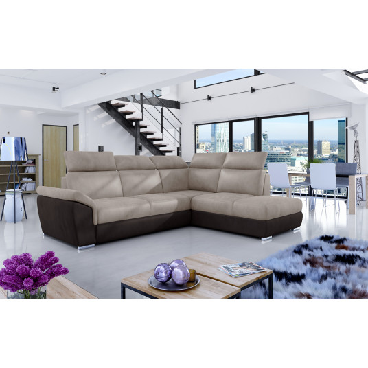 Kampinė sofa Loreto su patalynės dėže, audinys Monolith 09, Monolith 29
