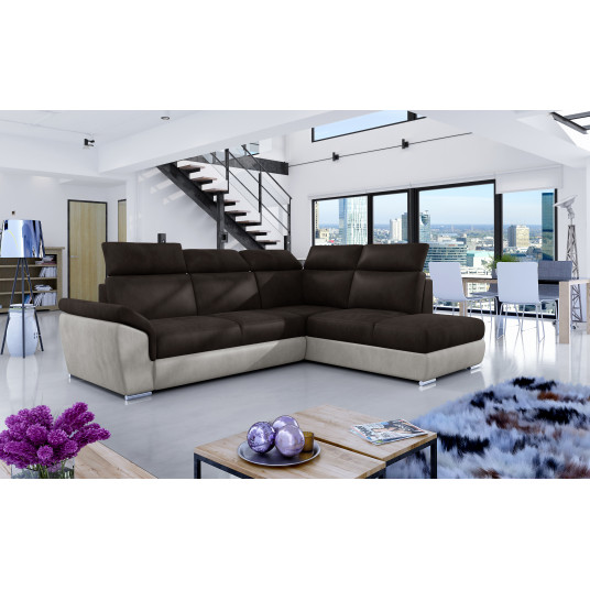 Kampinė sofa Loreto su patalynės dėže, audinys Monolith 29, Monolith 09