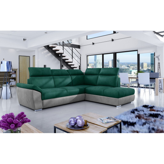 Kampinė sofa Loreto su patalynės dėže, audinys Monolith 37, Monolith 84