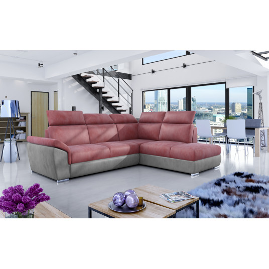 Kampinė sofa Loreto su patalynės dėže, audinys Monolith 63, Monolith 84