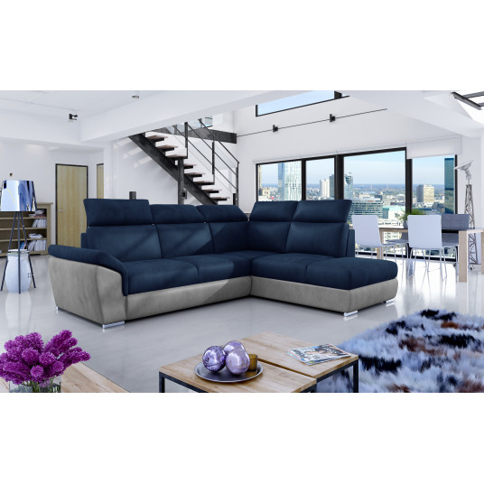 Kampinė sofa Loreto su patalynės dėže, audinys Monolith 77, Monolith 84
