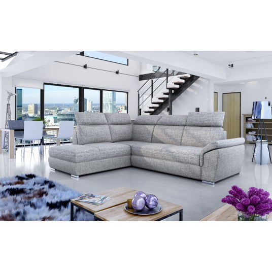  Kampinė sofa Loreto su patalynės dėže, audinys Berlin 01 