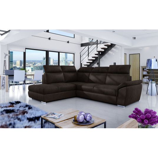 Kampinė sofa Loreto su patalynės dėže, audinys Monolith 29