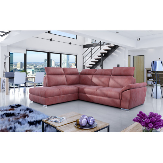 Kampinė sofa Loreto su patalynės dėže, audinys Monolith 63