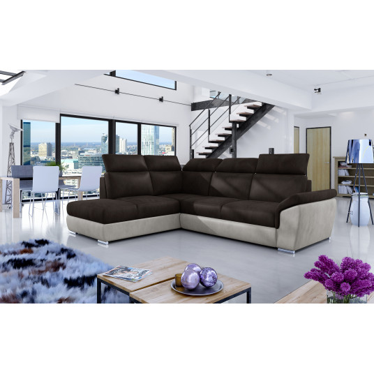  Kampinė sofa Loreto su patalynės dėže, audinys Monolith 29, Monolith 09 